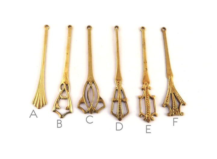 2x Pendentif goutte vintage (6 designs)