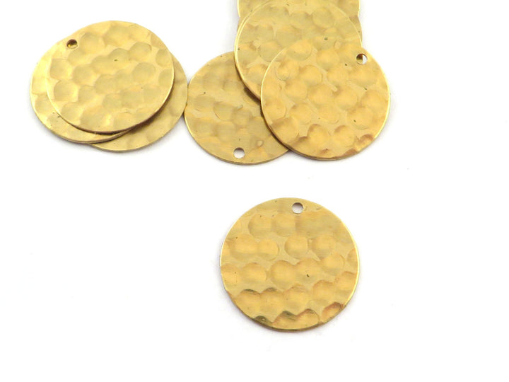 6x Breloque disque martelé (16mm) DM-16/1H