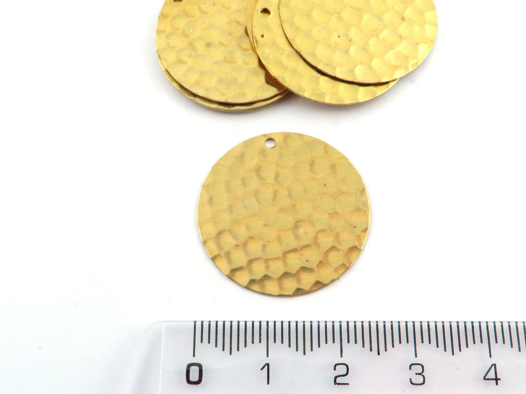 4x Breloque disque martelé (25mm 1") DM-25/1H