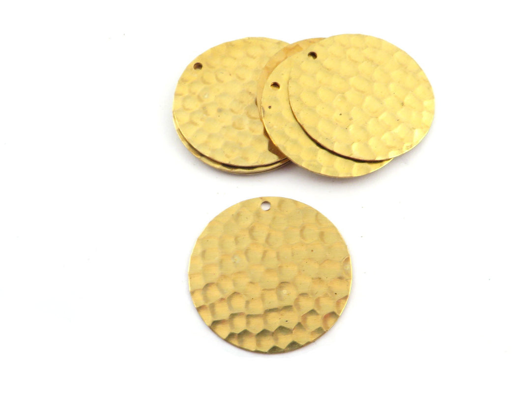 4x Breloque disque martelé (25mm 1") DM-25/1H