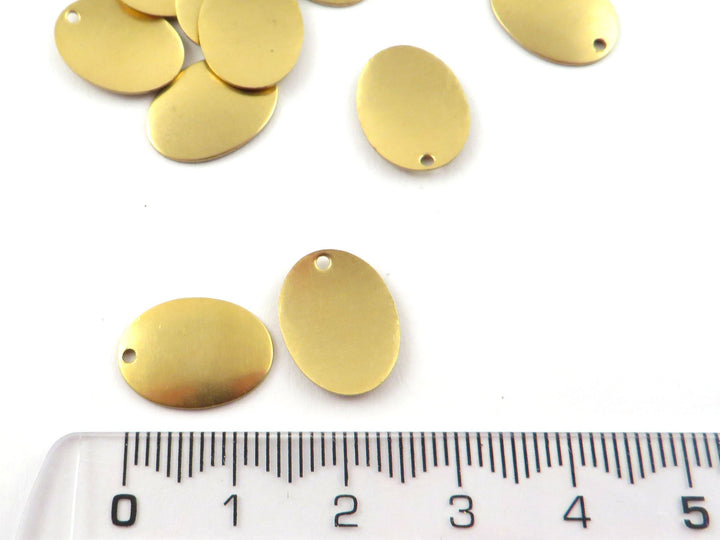 12x Breloque ovale bombée (11mm x 15mm) PV-284