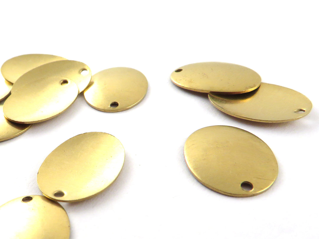 12x Breloque ovale bombée (11mm x 15mm) PV-284