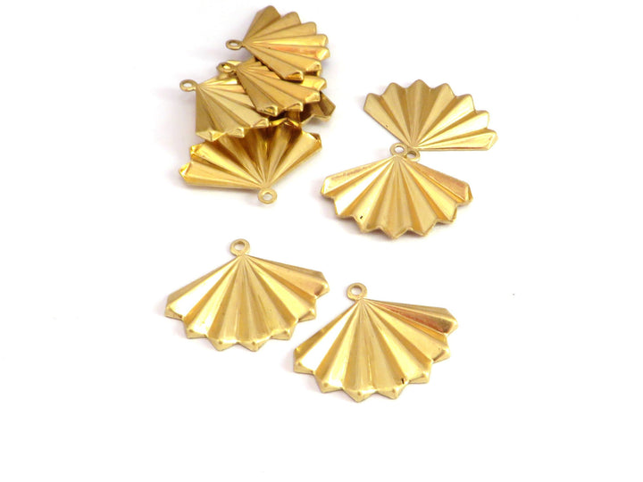 4x Breloque éventail Art Déco (18mm x 15mm) PV-281