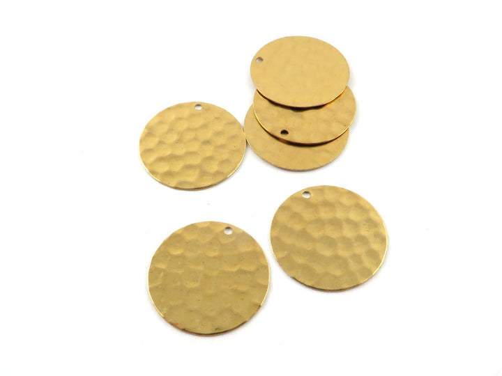 4x Breloque disque martelé (19mm 3/4") DM-19/1H