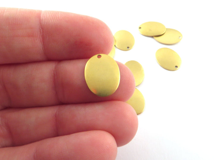 12x Breloque ovale bombée (11mm x 15mm) PV-284