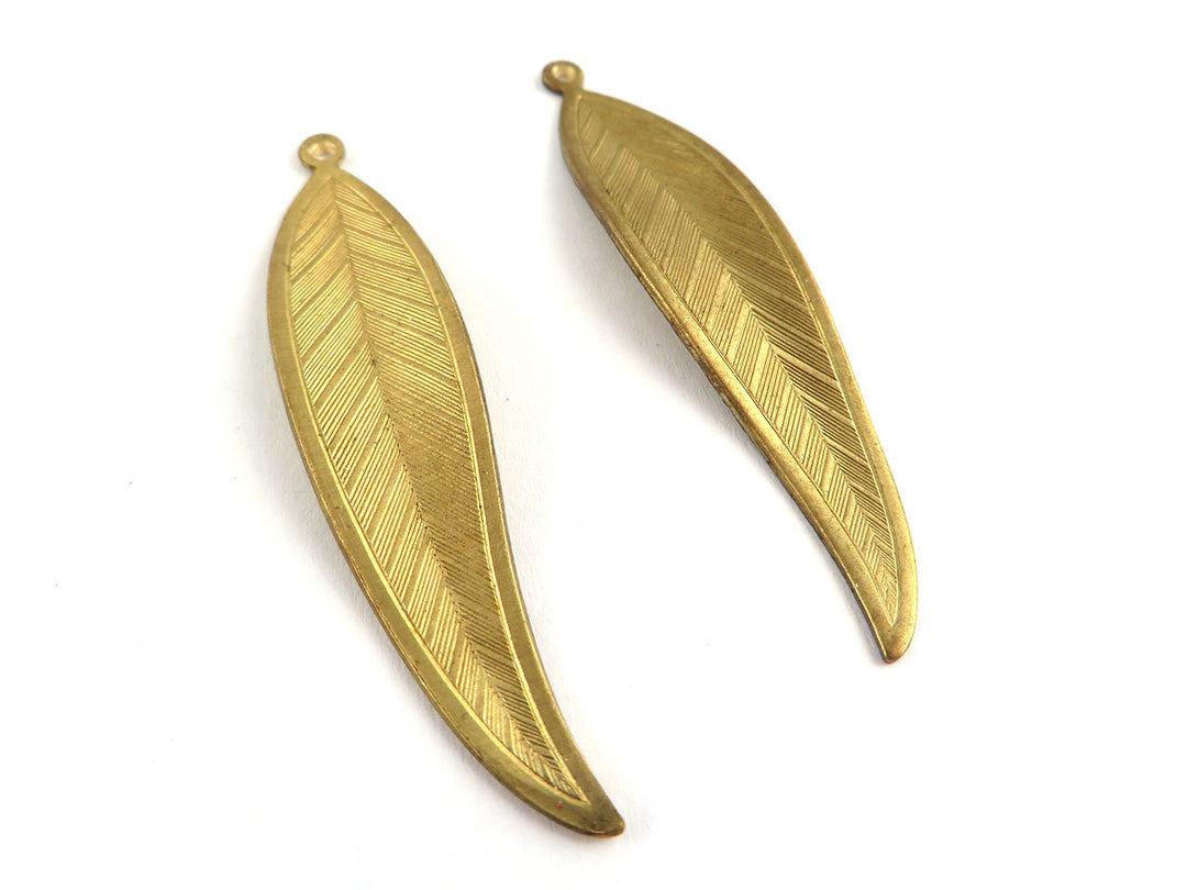 2x Breloque feuille d'arbre (2 tailles) CH-067/CH-075