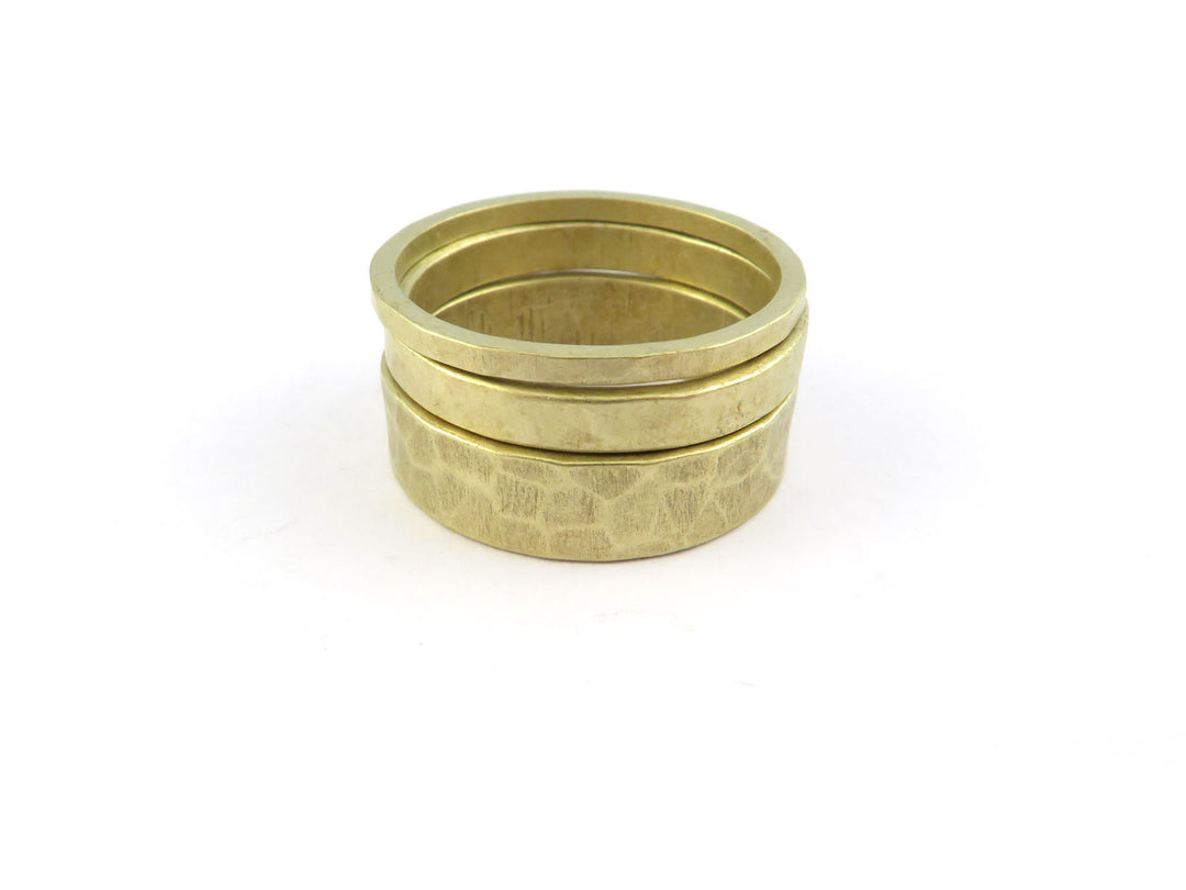 1x Bague anneau fermé martelé minimaliste(taille 5, 6, 7, 8) BG040